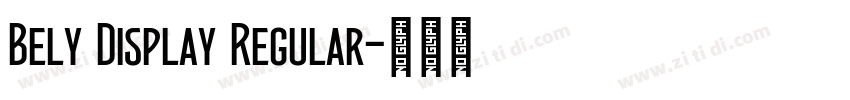 Bely Display Regular字体转换